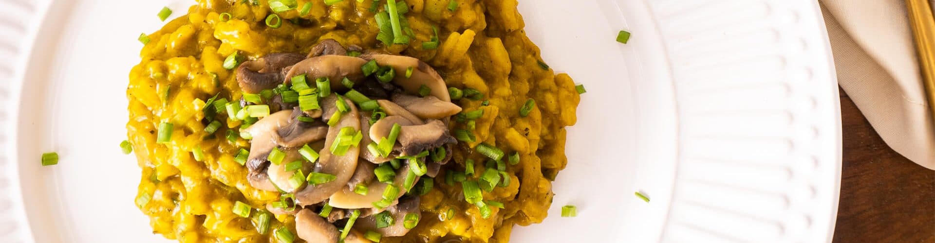 Risoto de abóbora cabotiá vegano